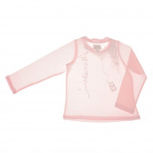 Bluză din bumbac cu mâneci lungi și un imprimeu delicat pentru fetițe Armani 50589 2