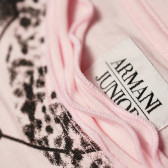 Bluză din bumbac cu mâneci lungi și un imprimeu delicat pentru fetițe Armani 50591 4