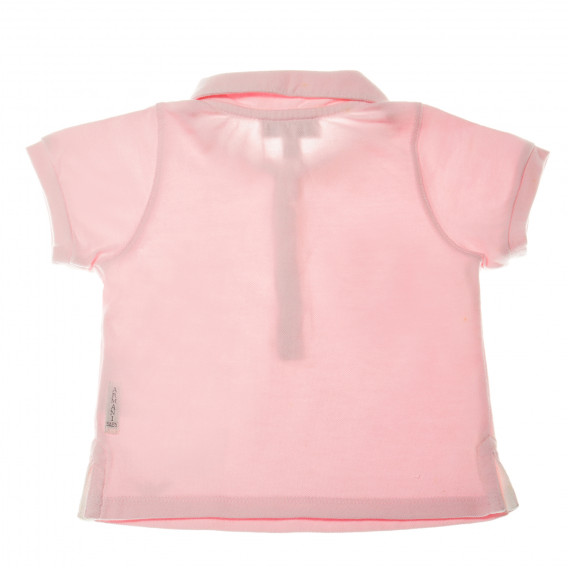 Bluză de bumbac de culoare roz, cu mânecă scurtă pentru fetițe Armani 50596 2