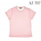 Bluză din bumbac cu mânecă scurtă pentru fete, roz Armani 50612 