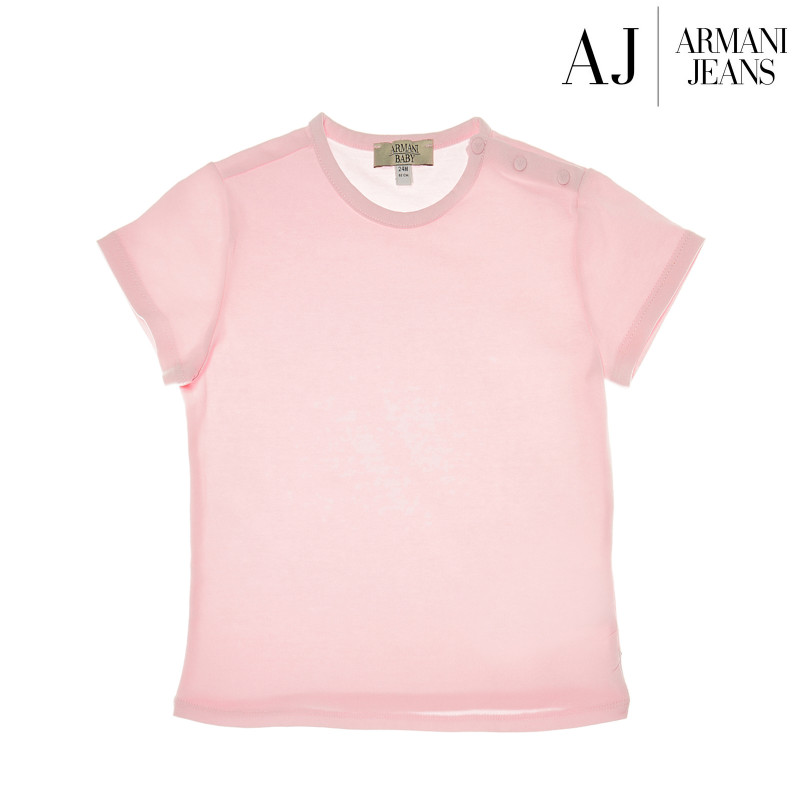 Bluză din bumbac cu mânecă scurtă pentru fete, roz  50612