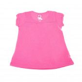 Bluză din bumbac cu mâneci scurte și imprimeu de inimă pentru fete Armani 50627 2