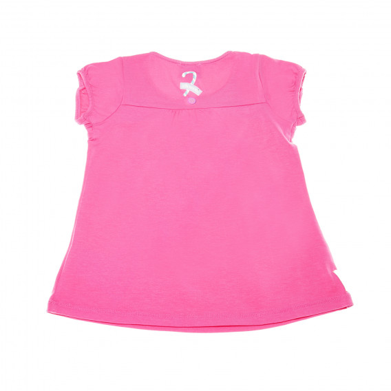 Bluză din bumbac cu mâneci scurte și imprimeu de inimă pentru fete Armani 50627 2
