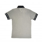 Bluză din bumbac cu mânecă scurtă de culoare gri pentru băieți Armani 50669 2