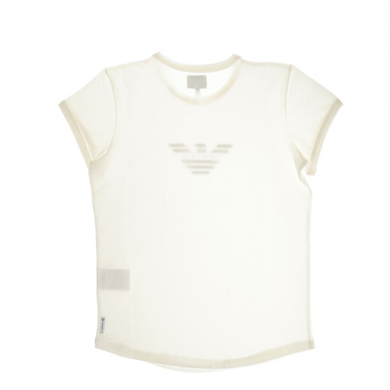 Bluză din bumbac cu mânecă scurtă de culoare albă - unisex Armani 50674 2