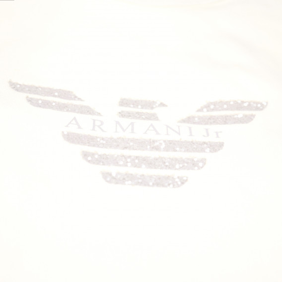 Bluză din bumbac cu mânecă scurtă de culoare albă - unisex Armani 50675 3