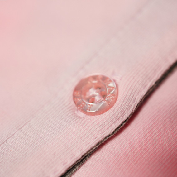 Bluză din bumbac cu mâneci scurte pentru fete, roz Armani 50698 4