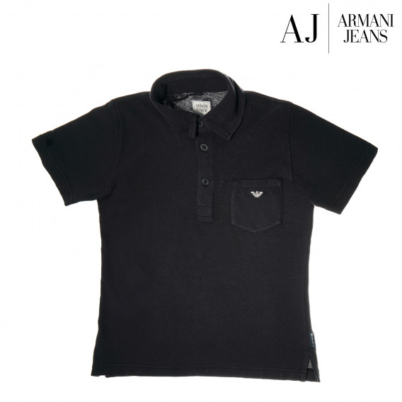 Tricou din bumbac cu mânecă scurtă cu guler Armani 50699 