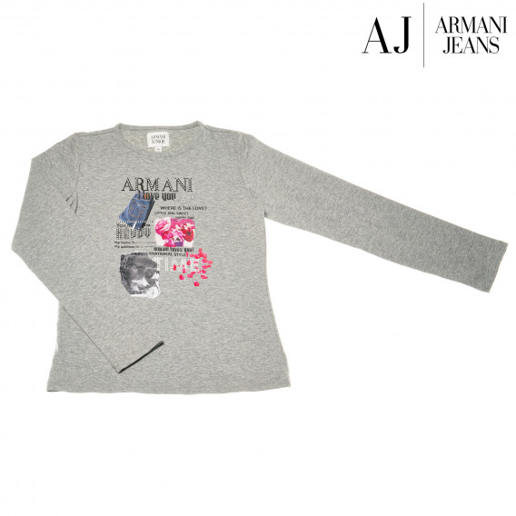 Armani bluză de bumbac cu mâneci lungi pentru fete.Producător Franța Armani 50713 