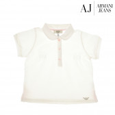 Bluză din bumbac cu mânecă scurtă cu imprimeu în față pentru fetițe Armani 50719 