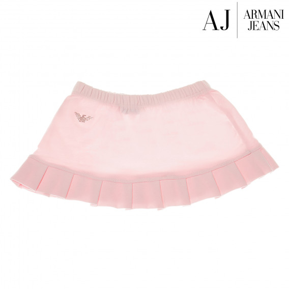 Fustă de bumbac de culoare roz pentru fetițe Armani 50723 