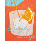 Set de fuste și bluză din bumbac cu imprimeu de cocktail de vară pentru fete Name it 50785 4