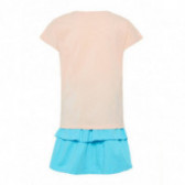 Set de fustă și bluză din bumbac cu imprimeu flamingo pentru fete Name it 50788 2
