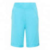 Pantaloni scurți din bumbac organic, de culoare albastru deschis pentru băieți Name it 50819 