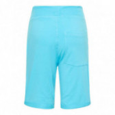 Pantaloni scurți din bumbac organic, de culoare albastru deschis pentru băieți Name it 50820 2