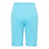Pantaloni sport de bumbac de culoare albastru cu nasture de reglare a taliei Name it 50832 2