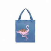 Geantă pentru fete de culoare albastră cu imprimeu de flamingo Name it 50873 