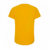 Bluză din bumbac organic de culoare galbenă, pentru fete Name it 50920 2
