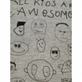 Tricou din bumbac organic, gri, cu imprimeu interesant pentru băieți Name it 50935 3