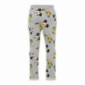 Pantaloni de bumbac de culoare gri, cu imprimeu Mickey Mouse, pentru băieți Name it 50948 2