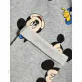 Pantaloni de bumbac de culoare gri, cu imprimeu Mickey Mouse, pentru băieți Name it 50950 4