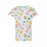Bluză din mânecă scurtă din bumbac organic cu imprimeu cu bomboane pentru fete Name it 50983 