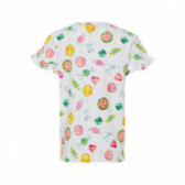 Bluză din mânecă scurtă din bumbac organic cu imprimeu cu bomboane pentru fete Name it 50984 2