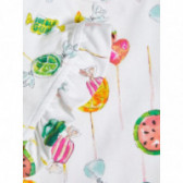 Bluză din mânecă scurtă din bumbac organic cu imprimeu cu bomboane pentru fete Name it 50985 3