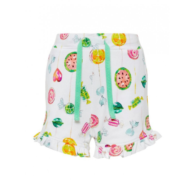 Pantaloni scurți din bumbac organic cu imprimeu fructat pentru fete  50986