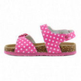 Sandale roz cu puncte albe, pentru fete Colors Of California 51059 4