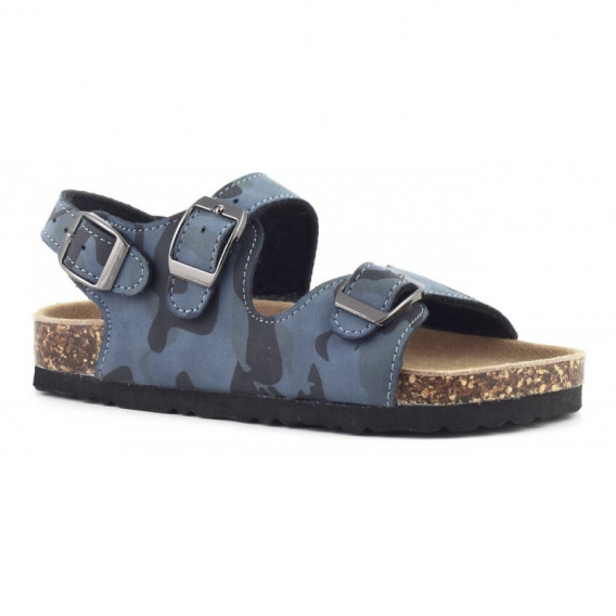 Sandale albastre cu imprimeu camuflaj - unisex Colors Of California 51065 2