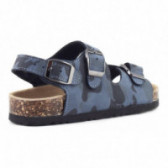 Sandale albastre cu imprimeu camuflaj - unisex Colors Of California 51066 3
