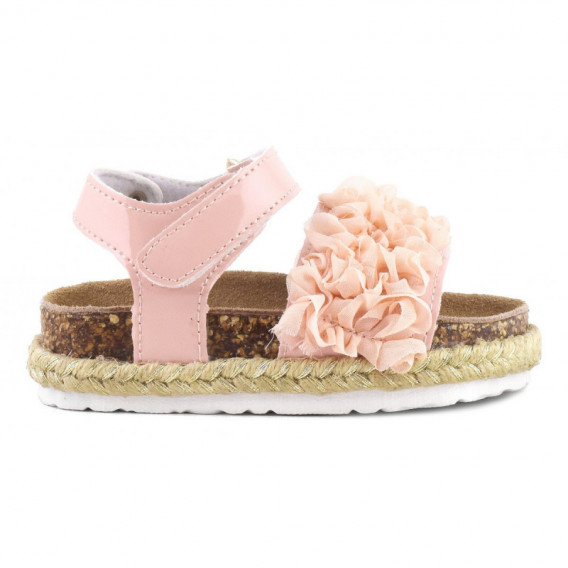 Sandale roz cu motive florale, pentru fete Colors Of California 51080 
