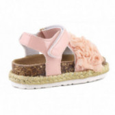 Sandale roz cu motive florale, pentru fete Colors Of California 51082 3