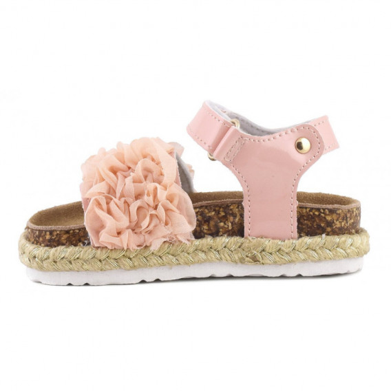 Sandale roz cu motive florale, pentru fete Colors Of California 51083 4