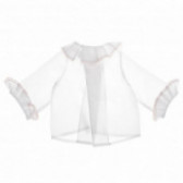 Bluză din bumbac cu mânecă lungă, cu accent colorat pentru fetițe Neck & Neck 51775 2
