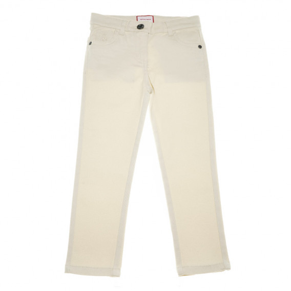 Pantaloni albi pentru fete cu talie reglabilă Neck & Neck 51867 