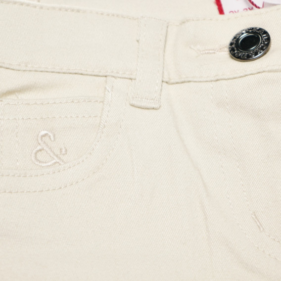 Pantaloni albi pentru fete cu talie reglabilă Neck & Neck 51869 3