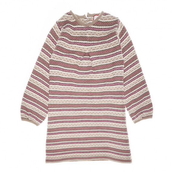 Rochie din tricot cu dungi colorate, pentru fete Neck & Neck 51899 