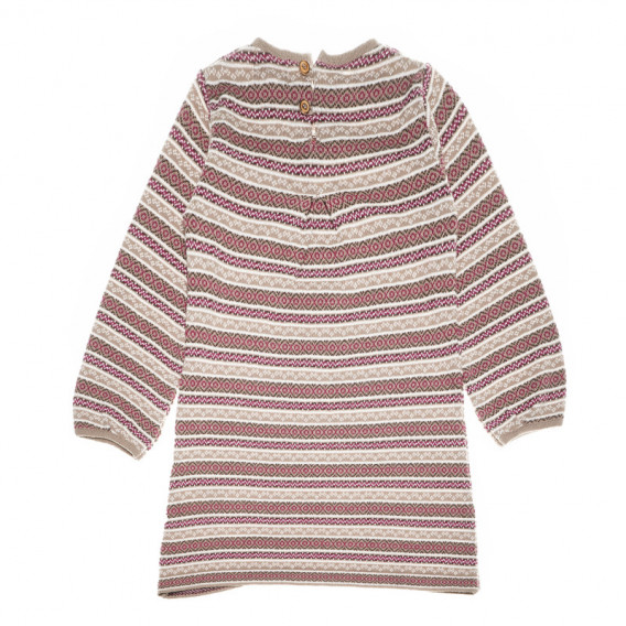 Rochie din tricot cu dungi colorate, pentru fete Neck & Neck 51900 2