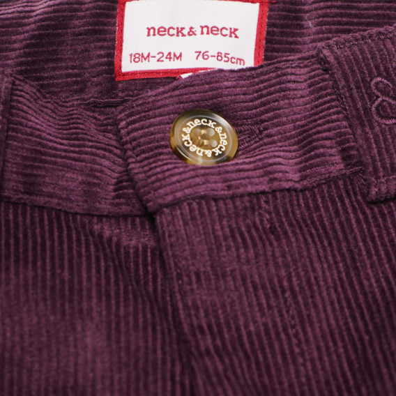 Pantaloni reiați, violet, cu cinci buzunare pentru fete Neck & Neck 51923 3