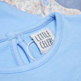 Bluză cu mâneci lungi din bumbac cu accent în partea de jos, pentru fetițe Little Celebs 52062 3