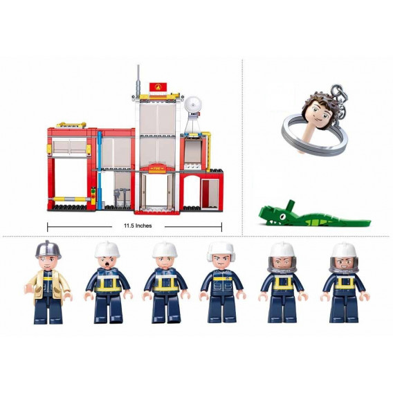 Set de construire stație de pompieri, cu 607 piese Sluban 52956 3