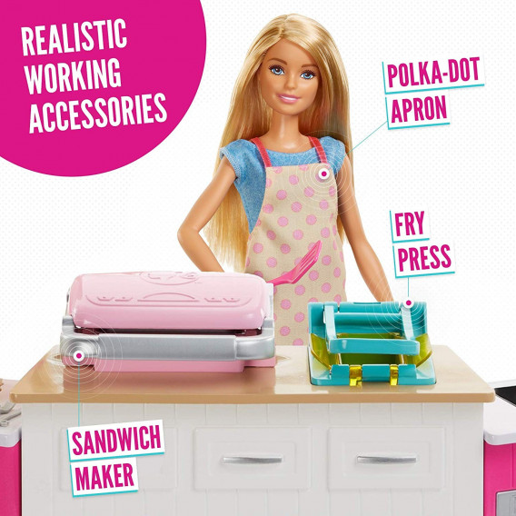 Set de jocuri de lumini și sunete - bucătărie Barbie 53057 11