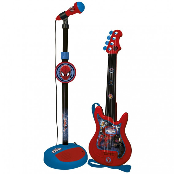 Set pentru copii cu chitară și microfon cu 6 coarde Spiderman 53374 2