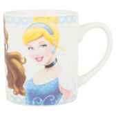 325 ml Princess Ceramic Mug pentru fată cu margine albastru deschis Stor 53488 