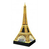Puzzle 3D turnul Eiffel iluminat, Paris Ravensburger 53515 2