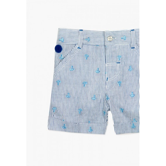 Pantaloni scurți în dungi cu albastru și alb pentru băieți Boboli 53544 3