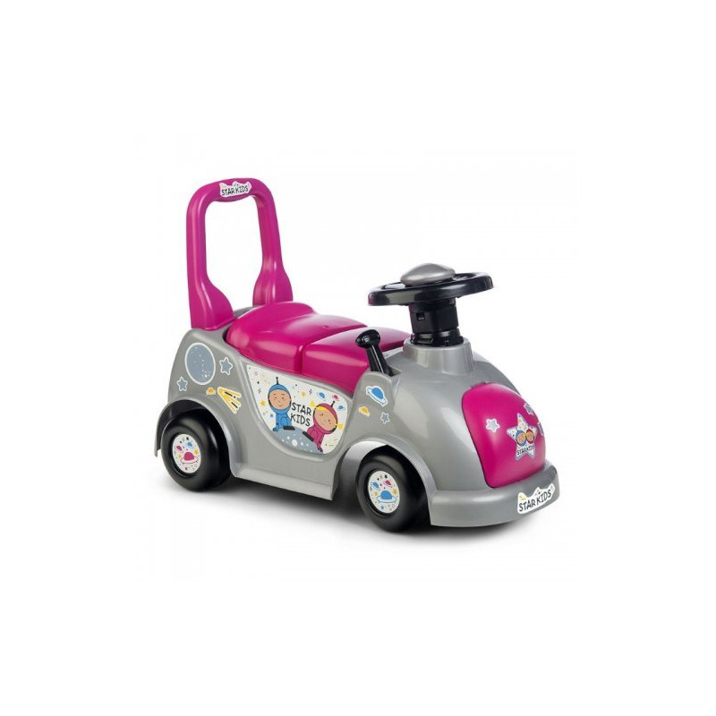 Mașină roz pentru călărie și împingere, Starkids  53681