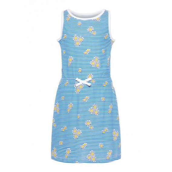 Rochie fără mâneci, cu flori și dungi galbene Name it Rochie fără mâneci, cu flori și dungi galbene Name it 53955